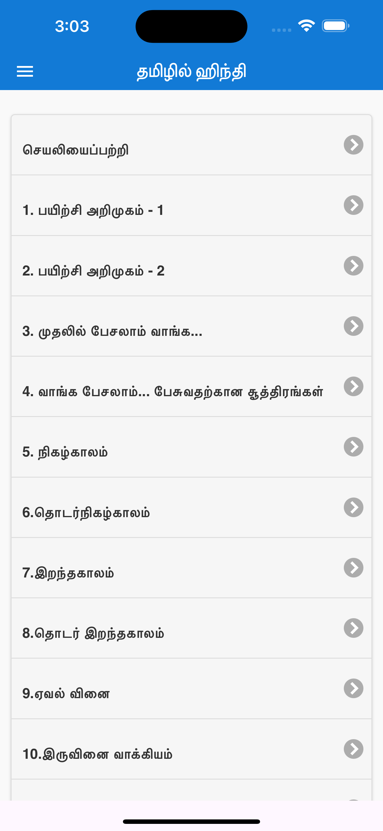 Tamilil Hindi Lite