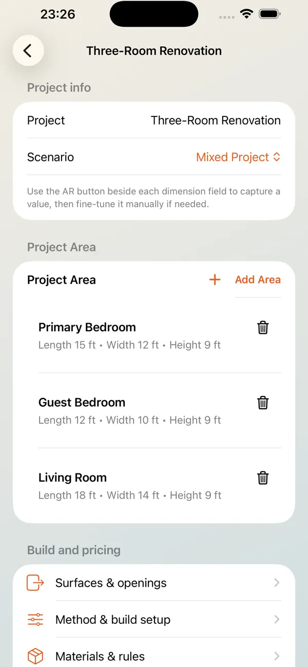 Screenshot #2 pour Drywall Project Takeoff