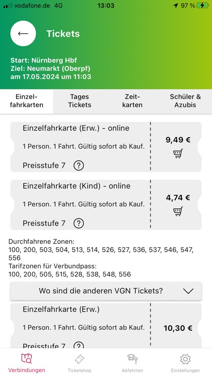 VGN Fahrplan & Tickets