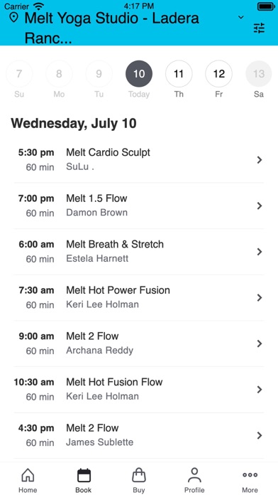 Melt Yoga Studio Screenshot