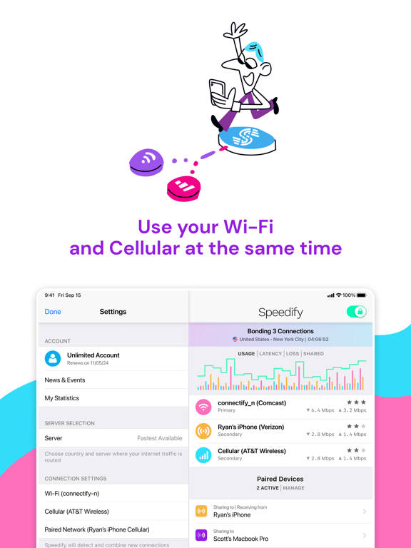 Screenshot #5 pour Speedify: Cellular Bonding VPN