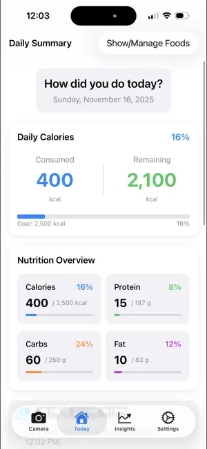 FoodSnap – Photo Food Tracker screenshot 2