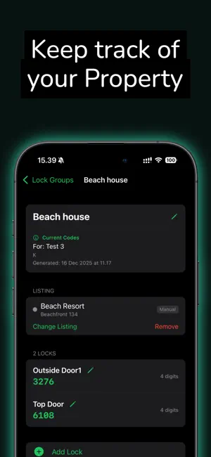 LockCodes: manage access screenshot 1