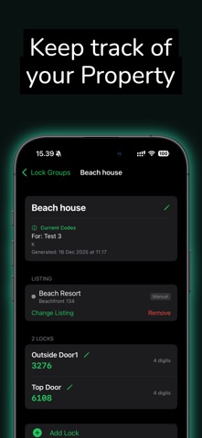 LockCodes: manage access iPhone screenshot