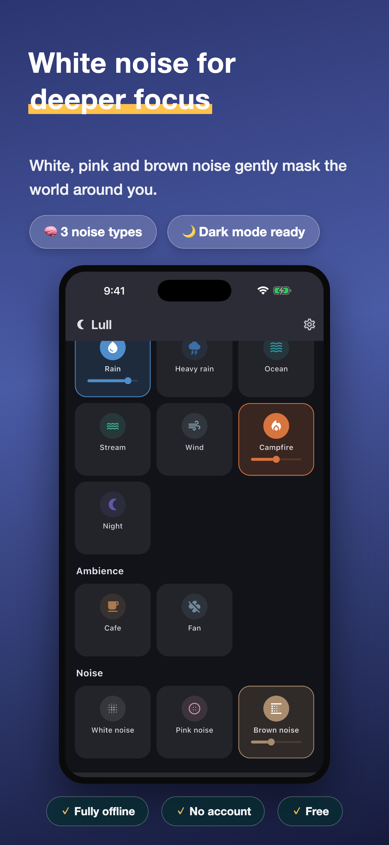 Lull: Focus & Sleep Sounds screenshot 2