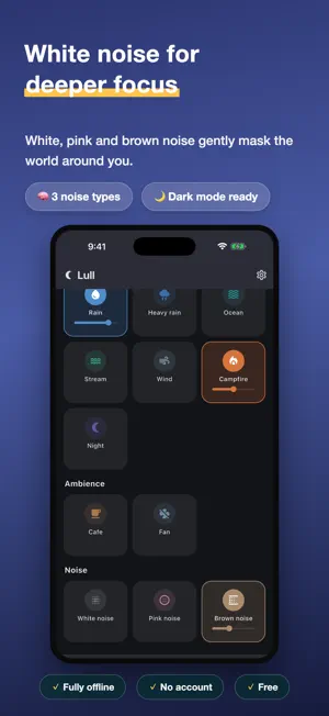 Lull: Focus & Sleep Sounds screenshot 2