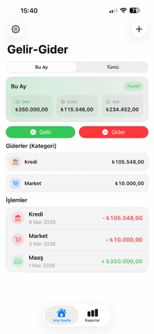 Gelir Gider – Bütçe Takibi screenshot