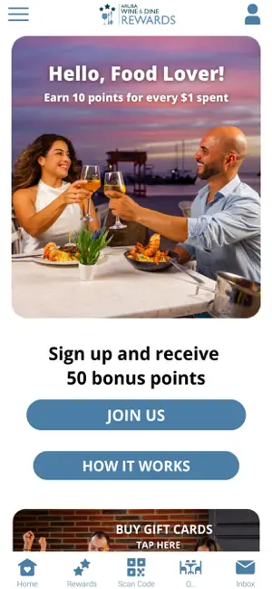 Aruba Wine & Dine Rewards iPhone screenshot 2