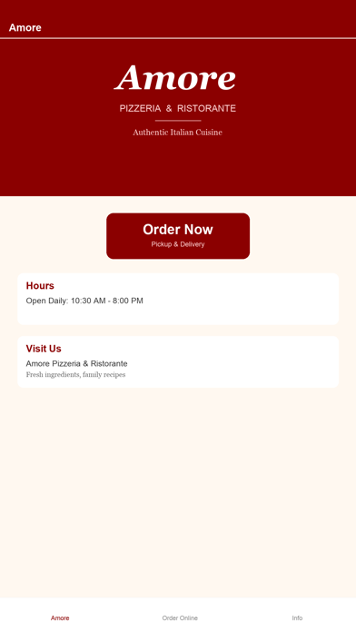 Screenshot #1 pour Amore Pizzeria Zionsville