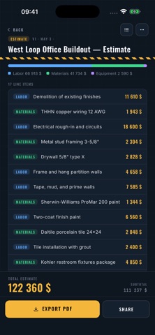 BuildWalk: Voice Estimates Screenshot 2 of 4