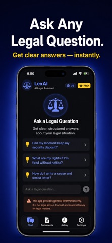 LexAI - Legal Assistant iPhone screenshot