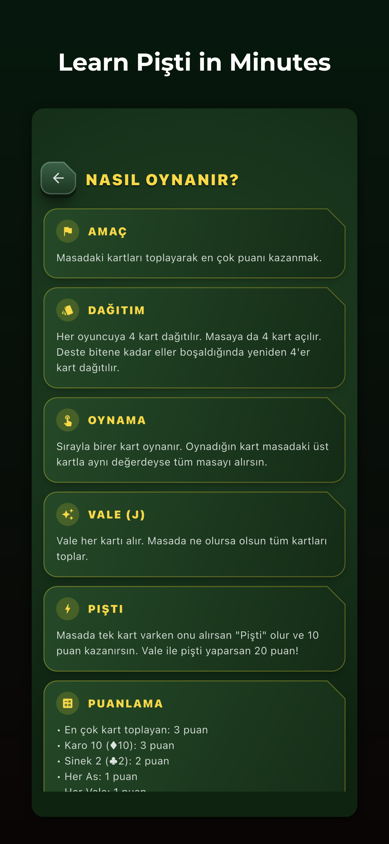 Pişti - Turkish Card Game screenshot 11