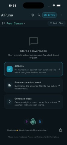 AIPuna – Compare AI Models iPhone screenshot