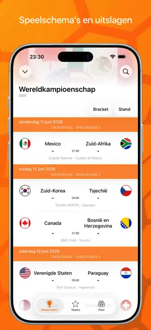 Oranje - alle wedstrijden iPhone screenshot 1