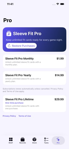 BoardGame Sleeve Inventory iPhone screenshot