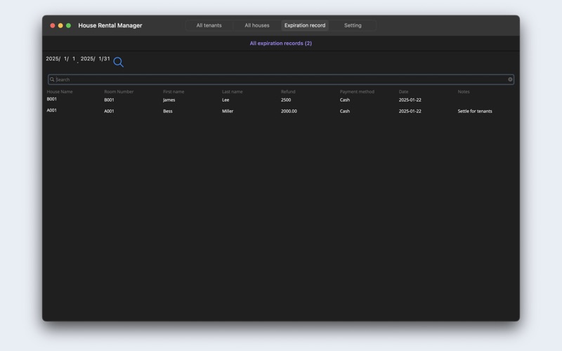 House Rental Manager screenshot 2