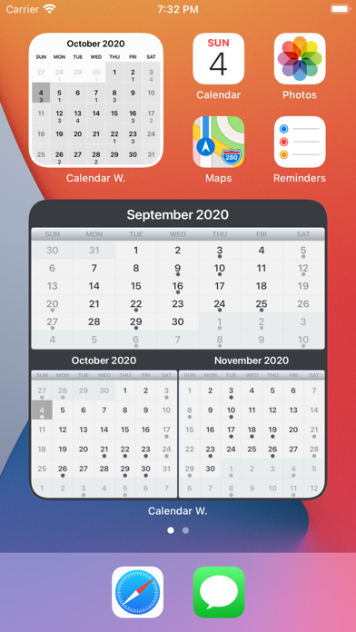 Calendar Widget Screenshot