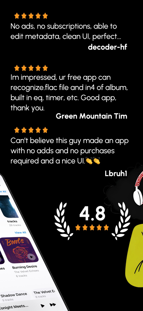 Steve - Ad-Free Music Player screenshot 2