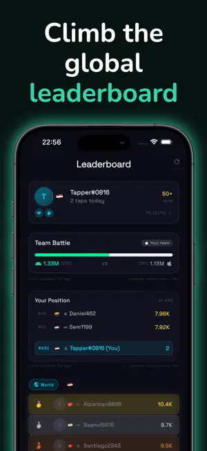 Global Tap: World Leaderboard screenshot 3