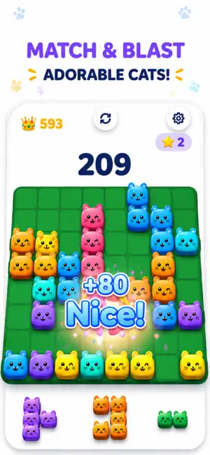 Cat Blast - Block Puzzle screenshot 3