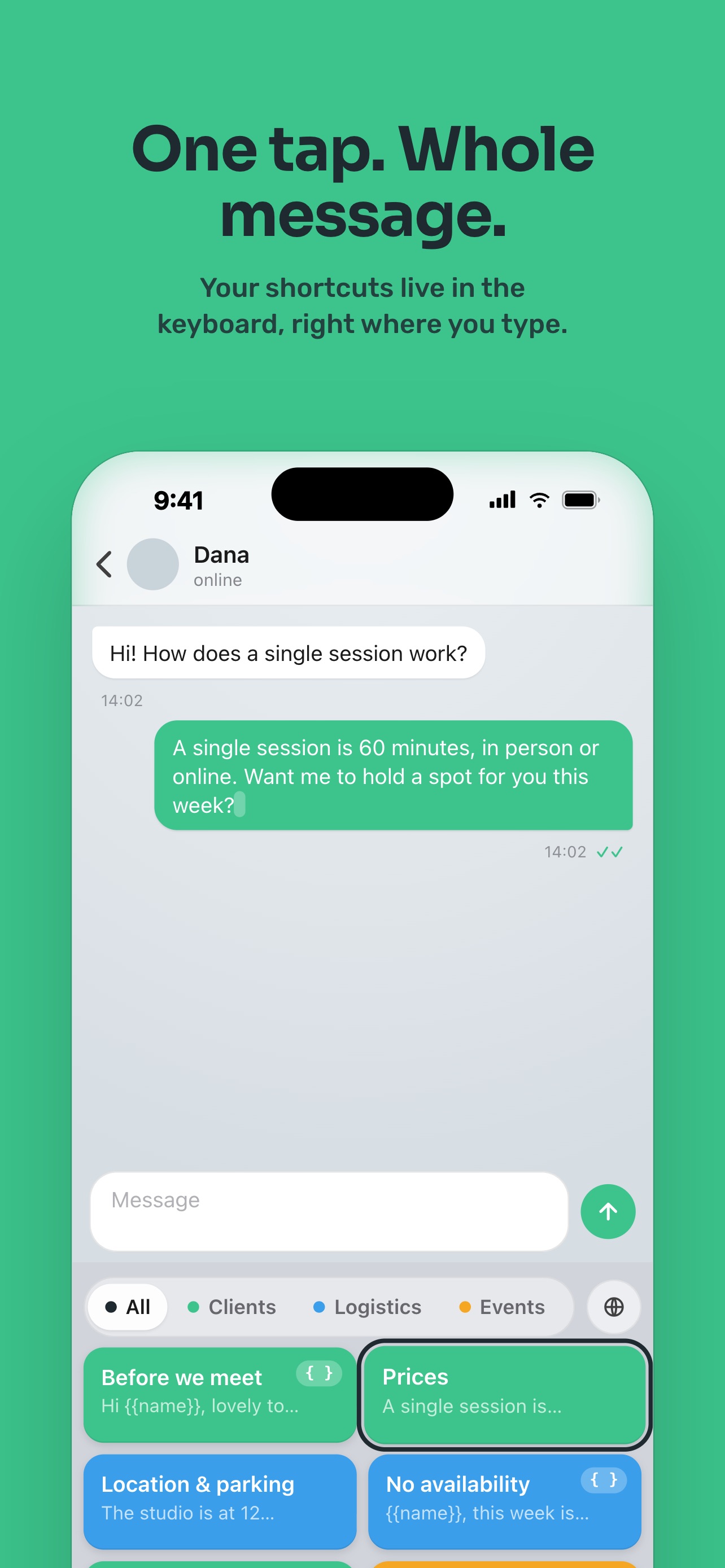 Screenshot 2 of textcuts: Snippet Keyboard