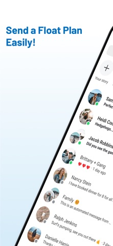 Float Plan Messenger iPhone screenshot