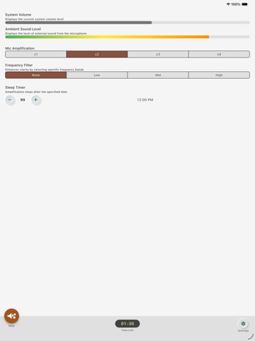 Loudly: Sound Amp. Sleep Timer iPad screenshot