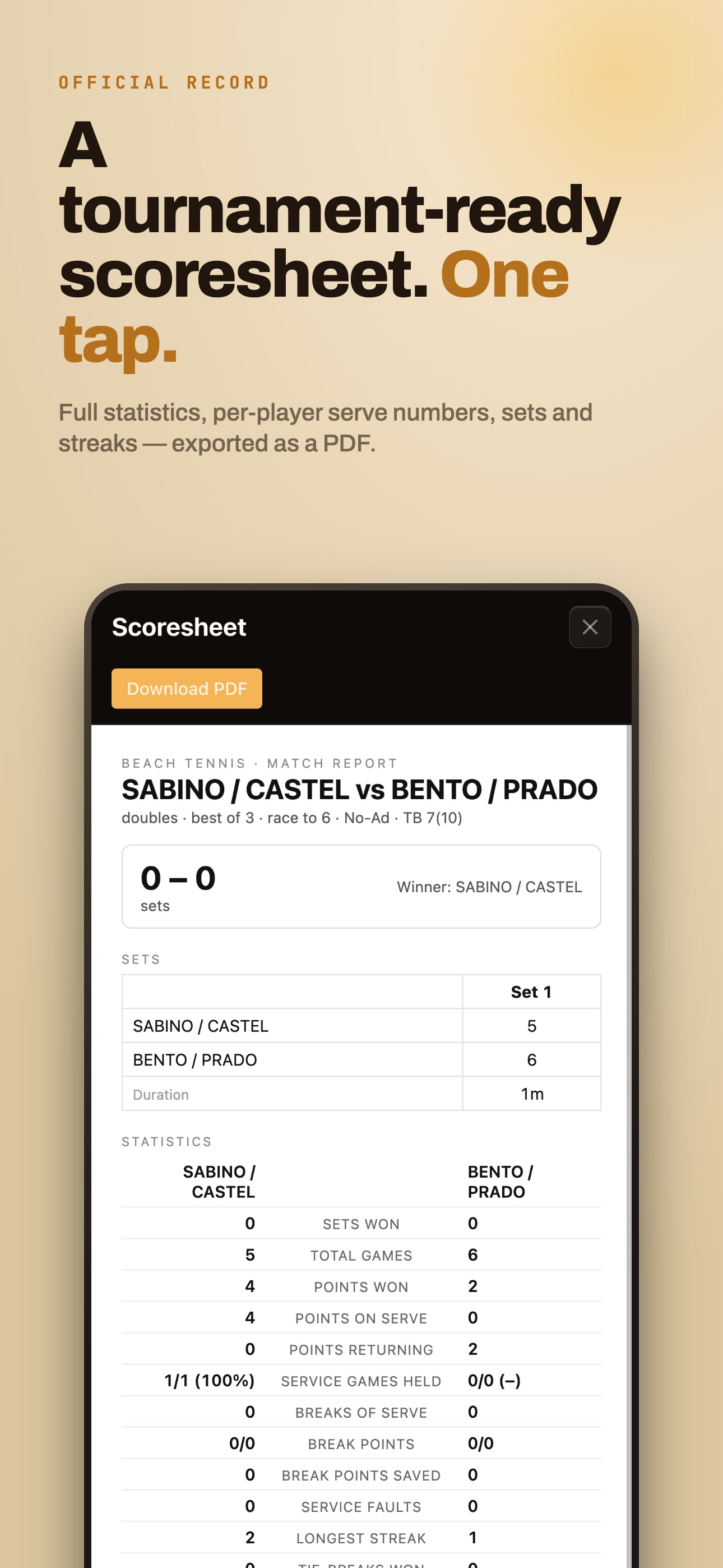 Screenshot 6 of Beach Tennis Ref: Scoreboard