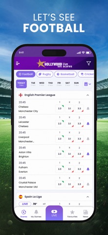Hollywoodbets Live Scores iPhone screenshot 1