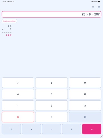 Long Division Math Calculator iPad screenshot