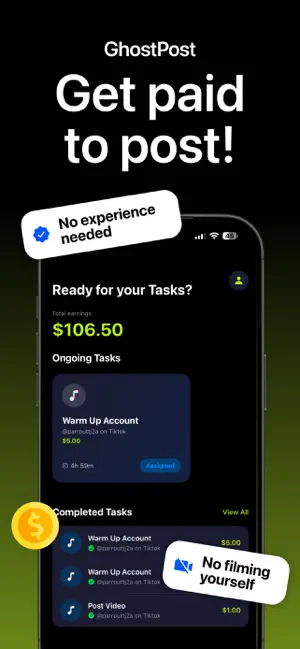 GhostPost: Get Paid to Post screenshot 1