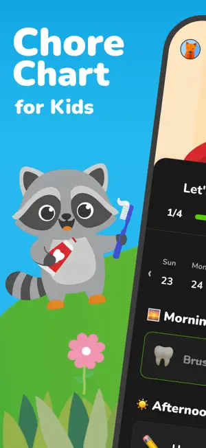 Chore Chart: Raccoon Kids screenshot 1