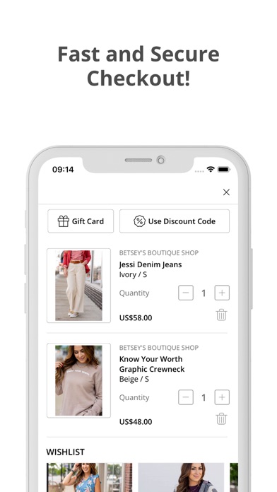 Betsey's Boutique Shop Screenshot