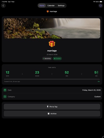 Countdown Widgets: CountPal iPad screenshot