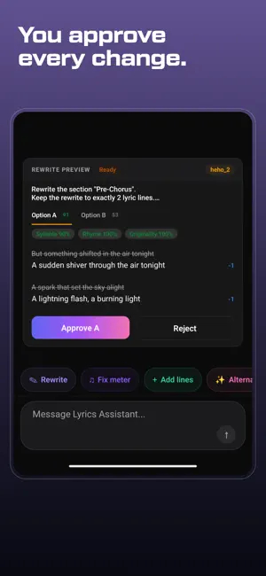 Heho • AI Lyrics Songwriter screenshot 2