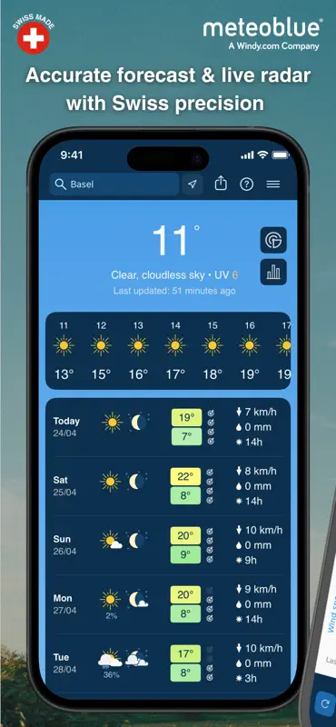 meteoblue weather & maps screenshot 1 of 9