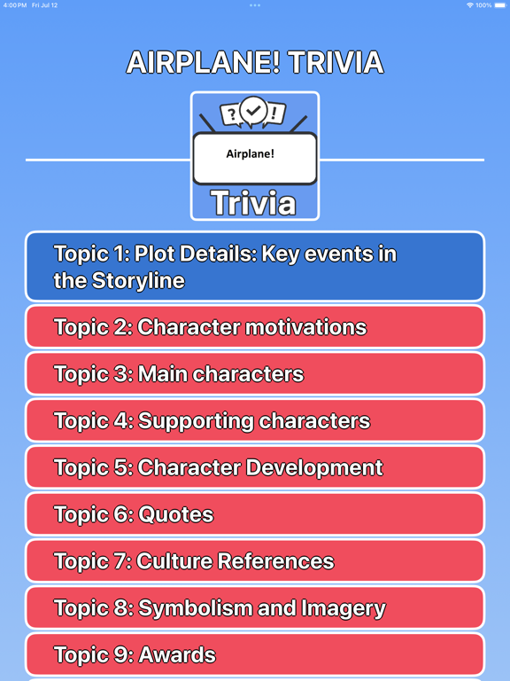 Screenshot #4 pour Airplane! Trivia