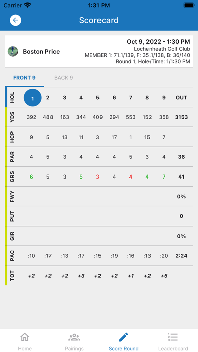 TCJGA Golf Screenshot