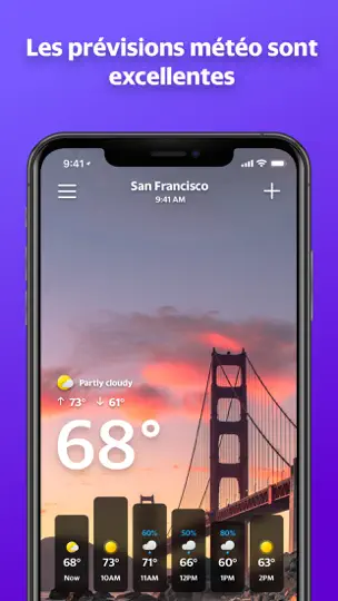 Capture d'écran de Yahoo Météo sur iPhone 1