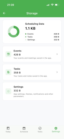 Scheduling — Events & Tasks iPhone screenshot