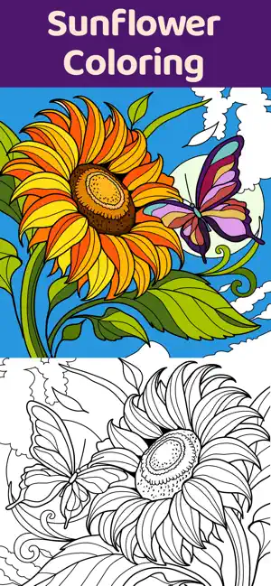 Adult Coloring Book - Flowers screenshot 2
