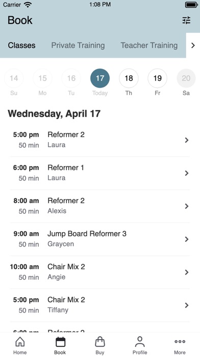 Blue Moon Pilates Screenshot
