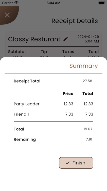 Bilyah : Split Receipts