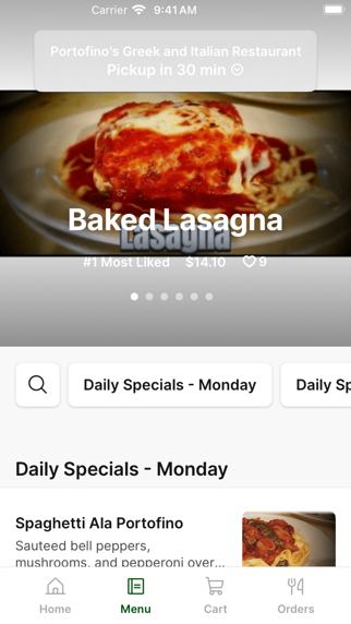 Portofino's To Go iPhone screenshot 2 - Food & Drink app