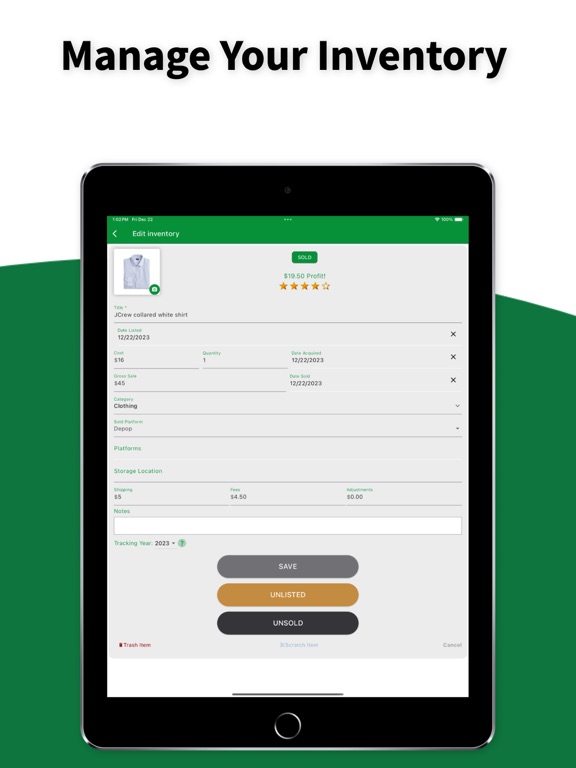 Flippd - Resellers, Inventory iPad screenshot 4 - Business app