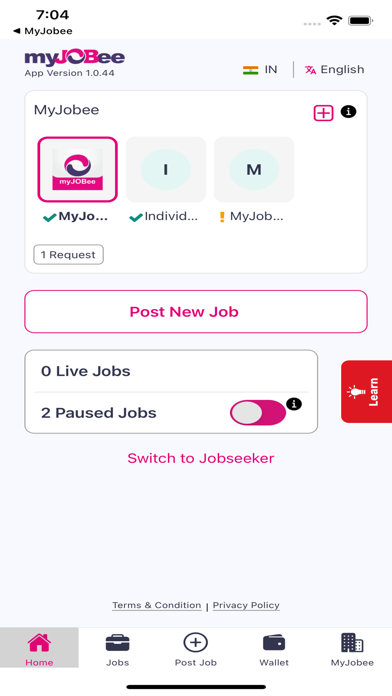 MyJobee Blue/Grey Collar Jobs Screenshot