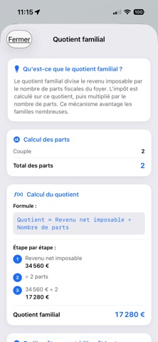 calcul de l'impot Screenshot 3 of 7