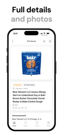 Recall Watch: Food Safety iPhone screenshot