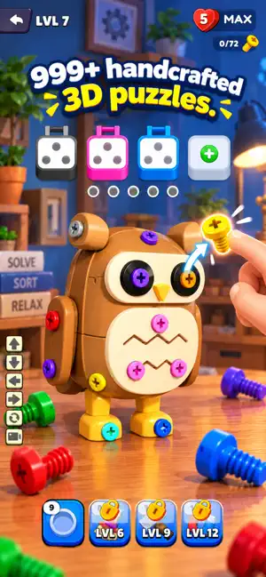 Screwdoku - 3D Screw Sort screenshot 2