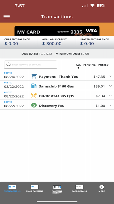 Discovery FCU Cards Screenshot
